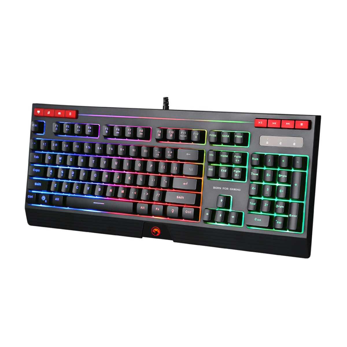 Marvo Pro Clavier de jeu illuminé, Membrane, 112 touches (KG880)