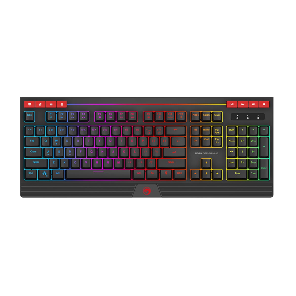 Marvo Pro Clavier de jeu illuminé, Membrane, 112 touches (KG880)