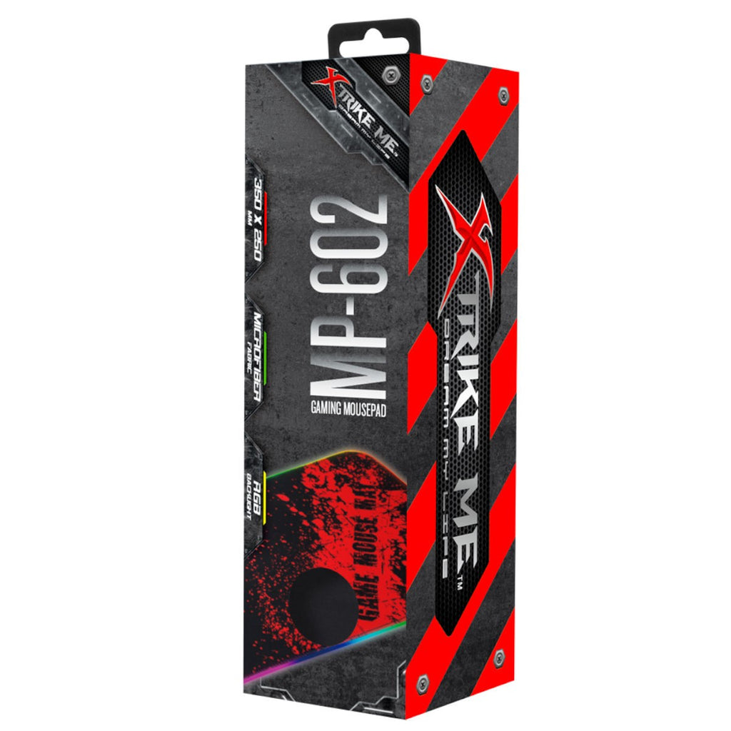 Xtrike Me Tapis de souris RGB, surface sans friction, MP-602