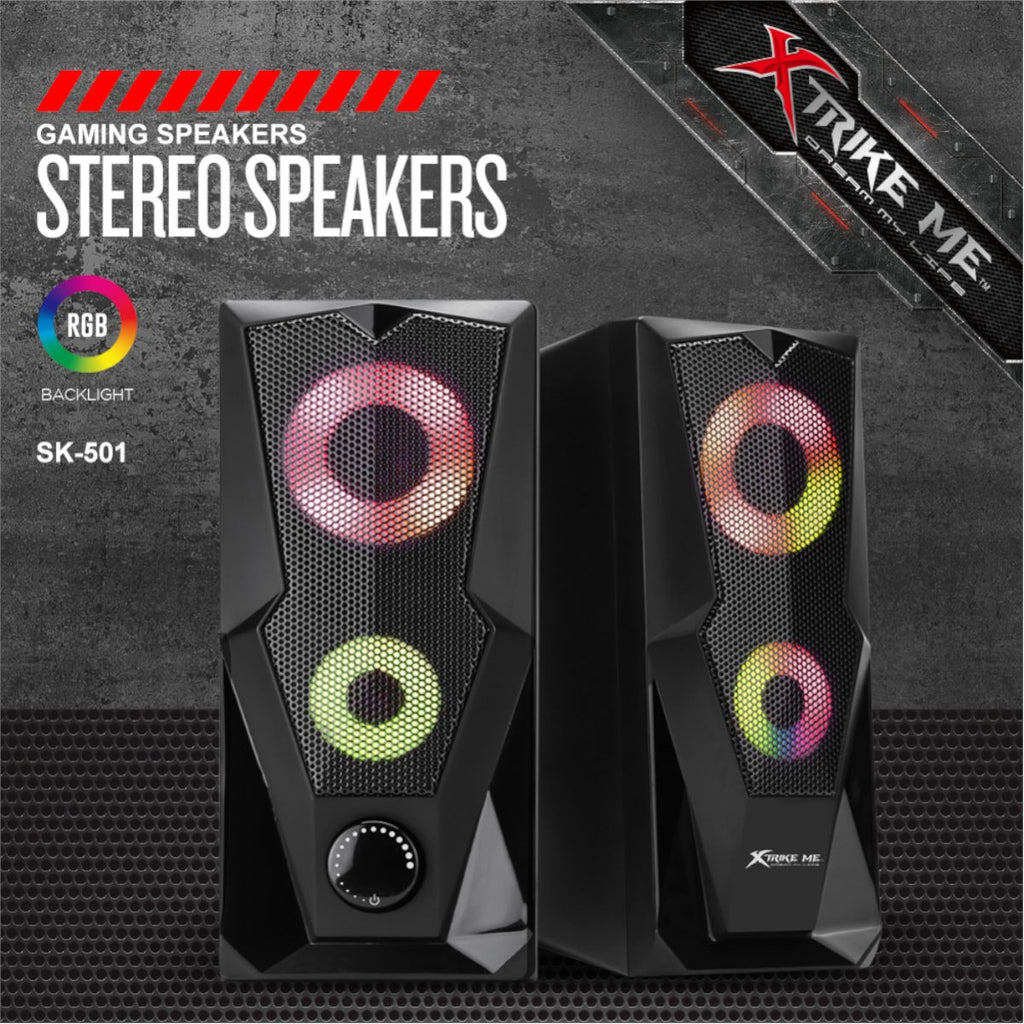 Xtrike Me  Haut-parleur stéréo 2.0 avec rétro-éclairage RGB SK-501