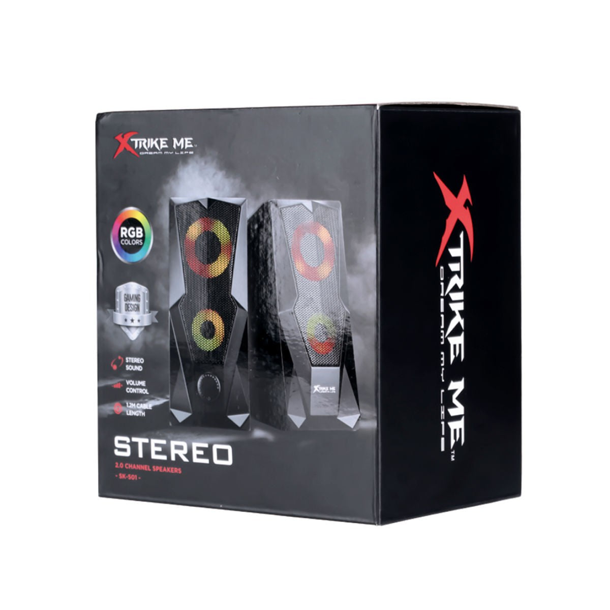 Xtrike Me  Haut-parleur stéréo 2.0 avec rétro-éclairage RGB SK-501